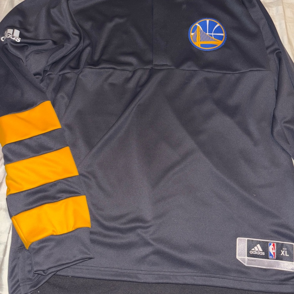 Adidas NBA Gray Jacket with Orange Trim